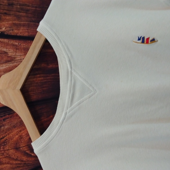 Pusser's Island Wear XL White Cotton Crewneck Sweater - Picture 3 of 8